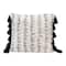 Hello Honey® Black & Cream Tufted Pillow with Tassels